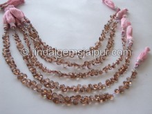 Pink Andalusite Faceted Heart Beads